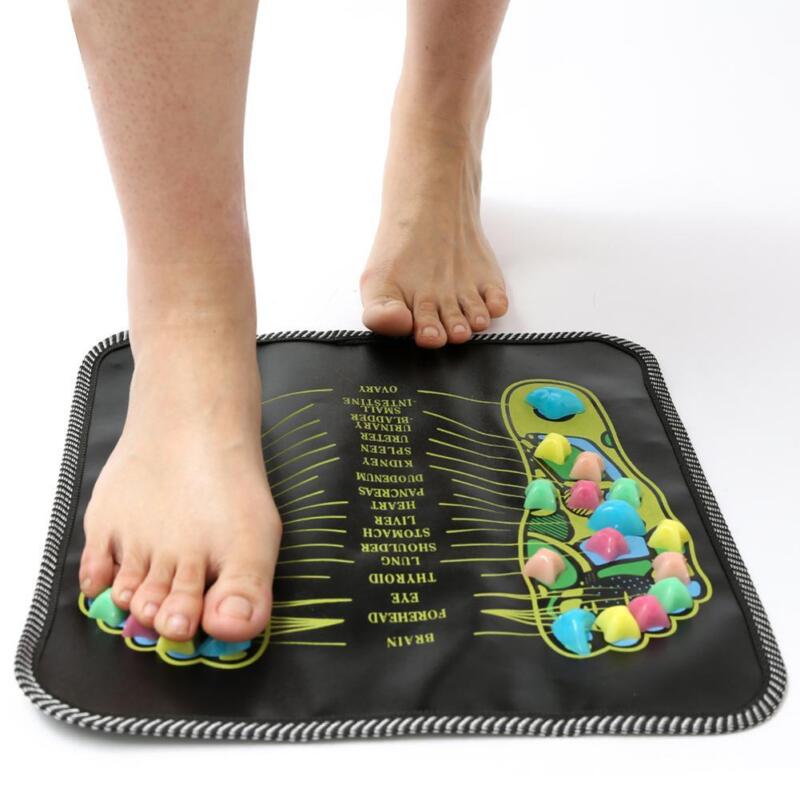 Revitalizing Reflexology Foot Massage Mat with Therapeutic Stones | Portable Design for Stress Relief and Enhanced Circulation 0