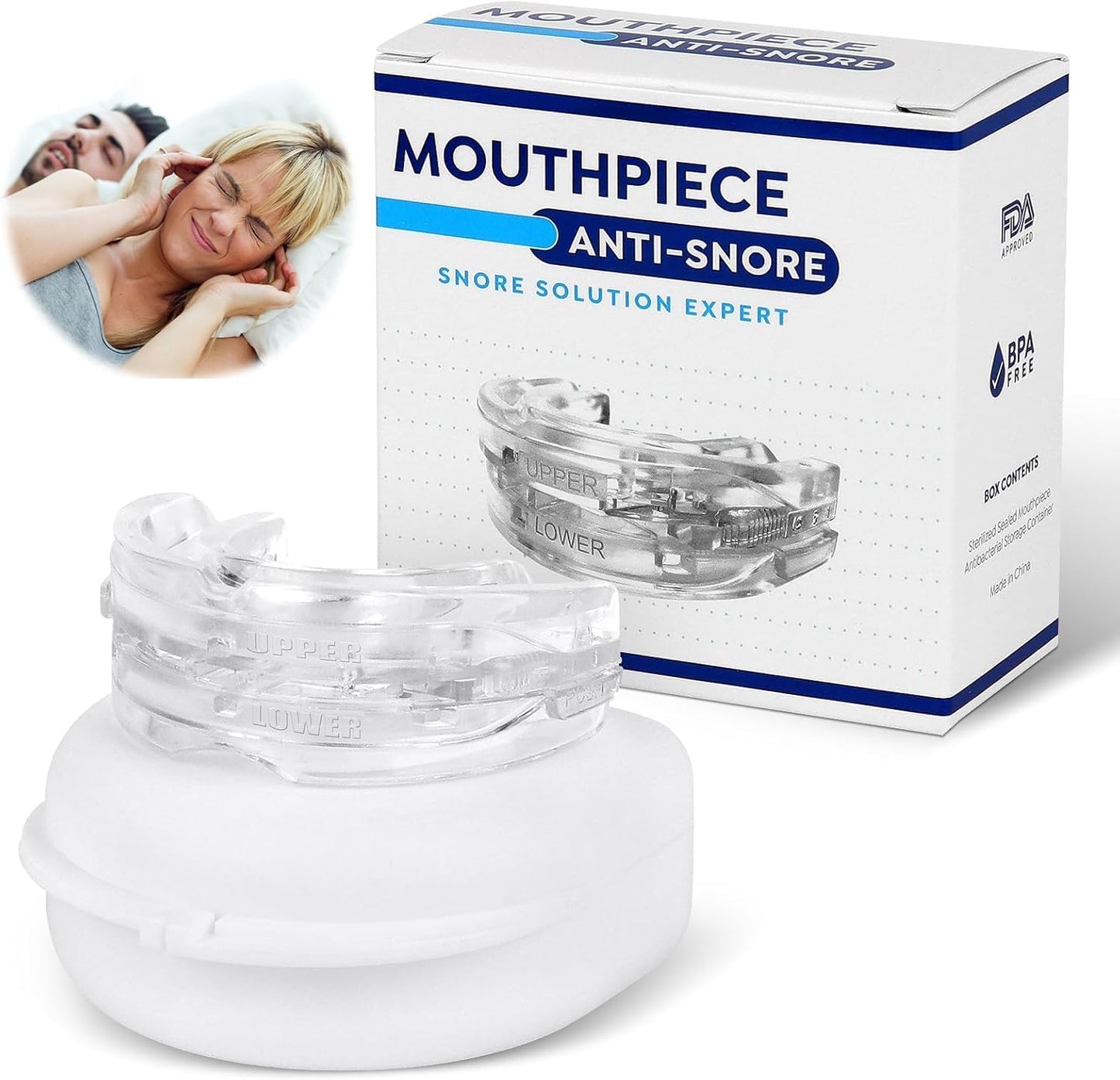 Silent Sleep | Mouth Guard for Snoring with Adjustable Fit | Enhance Sleep Quality for Restful Nights 0