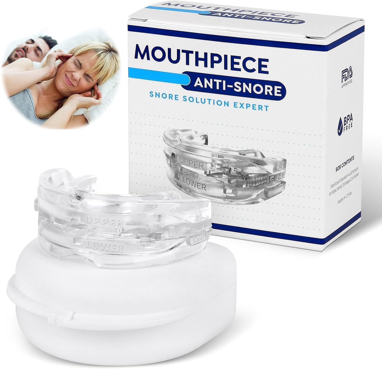 Silent Sleep | Mouth Guard for Snoring with Adjustable Fit | Enhance Sleep Quality for Restful Nights 0