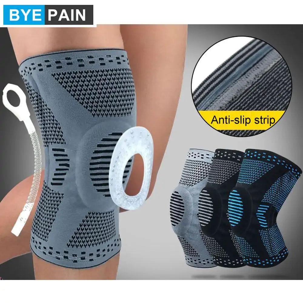 Silicone Knee Compression Brace with Gel Pad & Anti-Slip Design for Pain Relief and Mobility 3