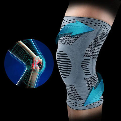 Silicone Knee Compression Brace with Gel Pad & Anti-Slip Design for Pain Relief and Mobility 6