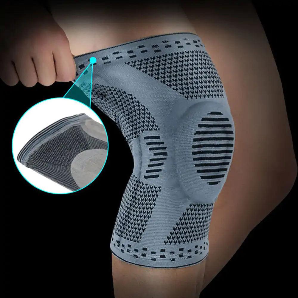 Silicone Knee Compression Brace with Gel Pad & Anti-Slip Design for Pain Relief and Mobility 7
