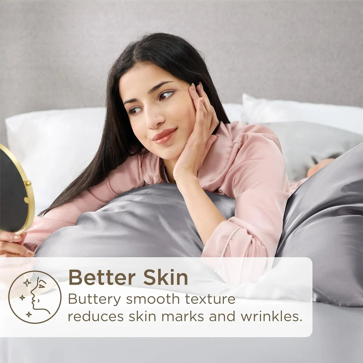 Silk Pillowcase Set | Mulberry Silk Pillow Cases for Hair & Skin Care 3