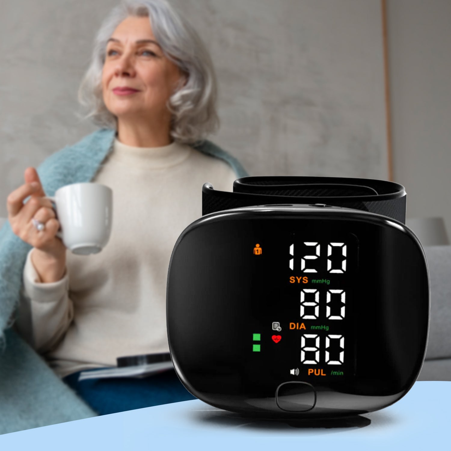 Smart Health Tracker | Blood Pressure Monitor with Dual User Memory | Accurate Readings for On-the-Go Health Monitoring 1
