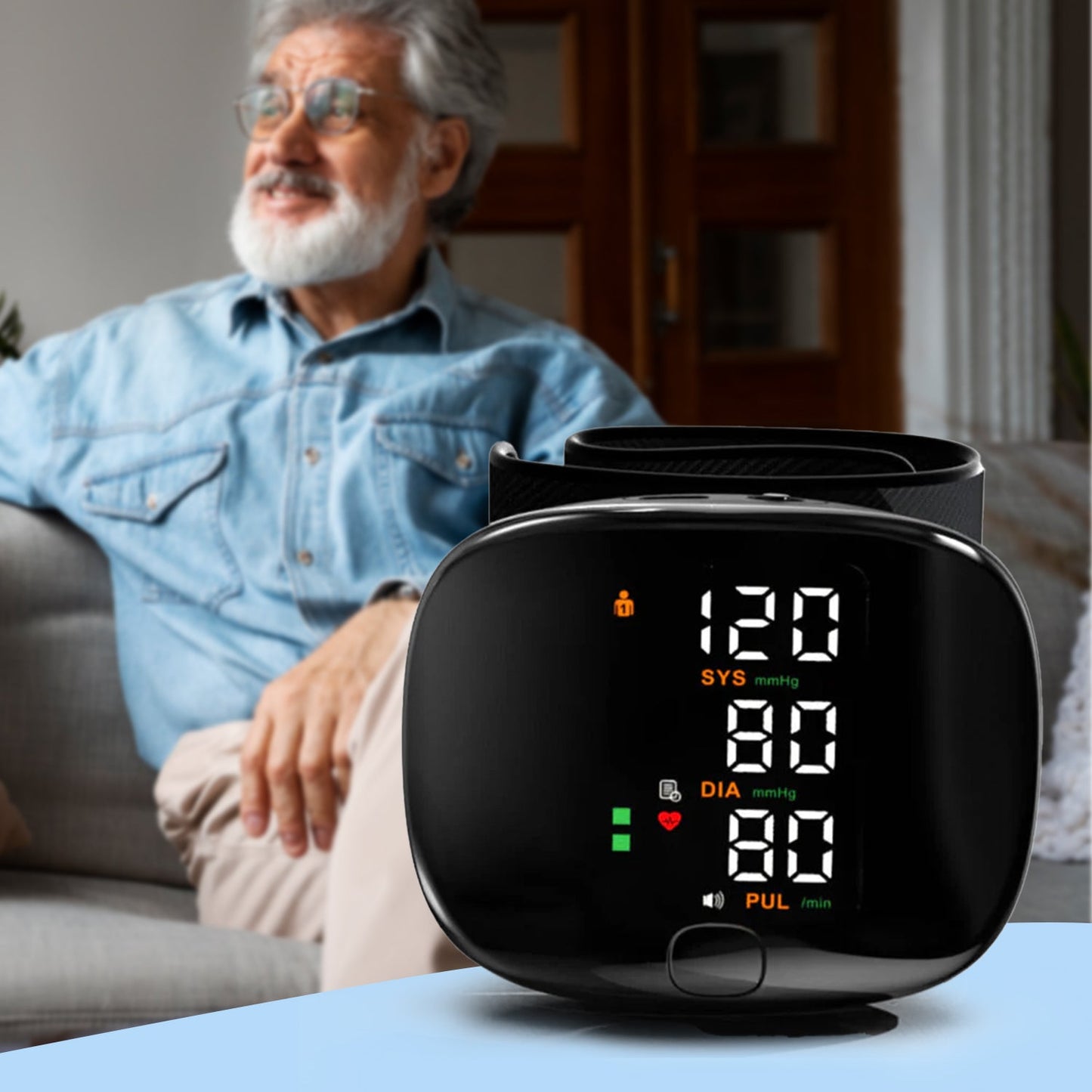 Smart Health Tracker | Blood Pressure Monitor with Dual User Memory | Accurate Readings for On-the-Go Health Monitoring 7