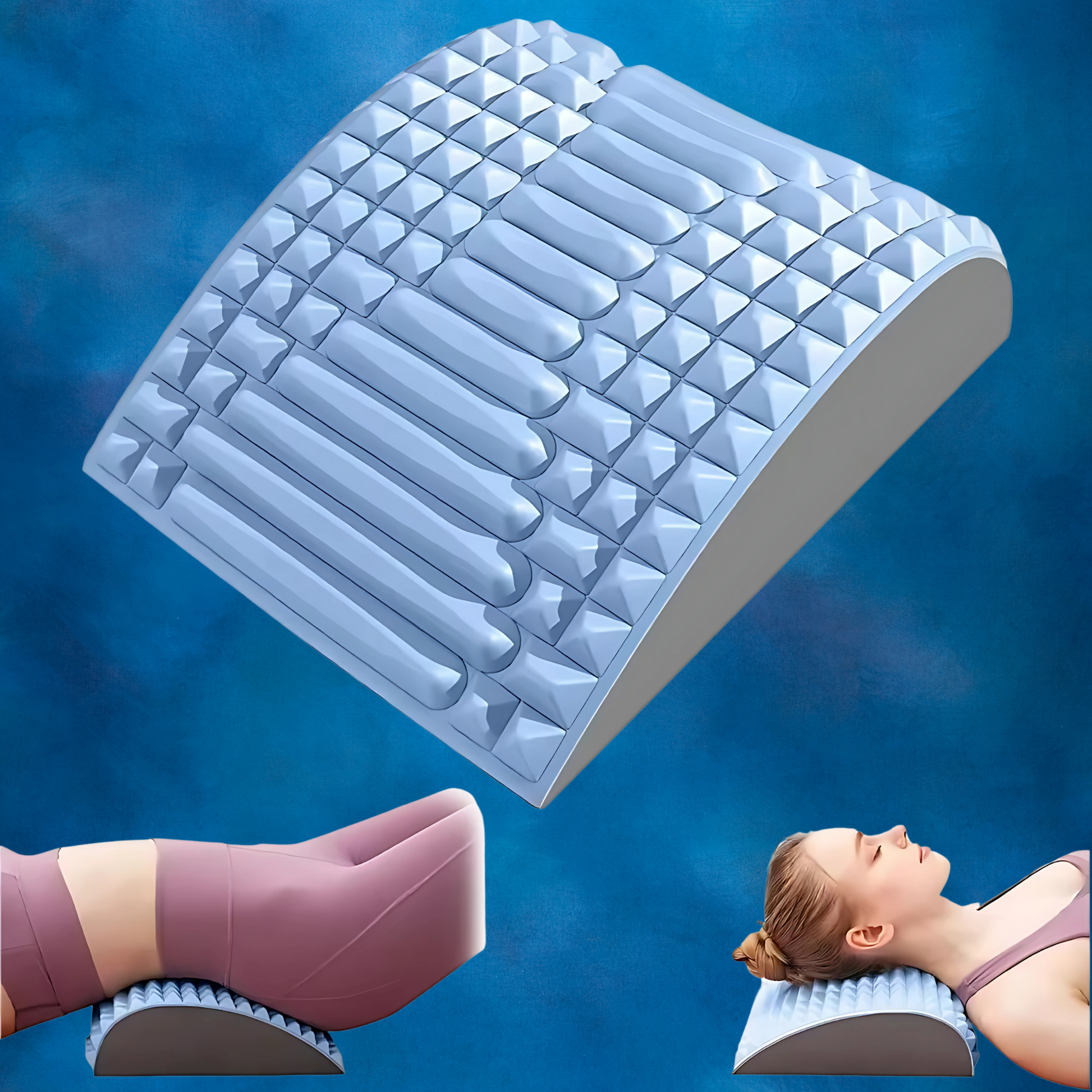 Spinal Relief | Back Stretcher for Lower & Upper Back with 3-Level Adjustable Arch | Portable Tool for Pain Relief and Posture Support 0