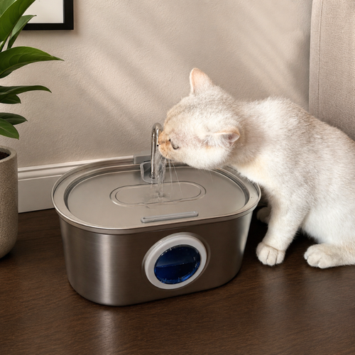 Stainless Steel Cat Water Fountain with Quadruple Filtration | 108 oz Capacity for Healthy Hydration 1