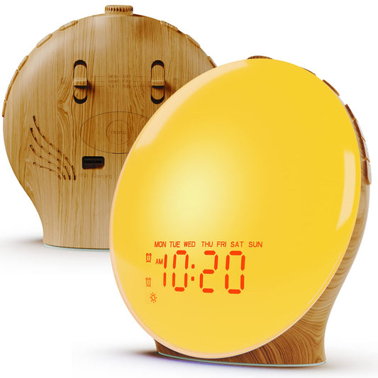 Sunrise Alarm Clock | Light Alarm Clock with Dual Alarms & FM Radio | Colorful Night Light for Gentle Mornings 0
