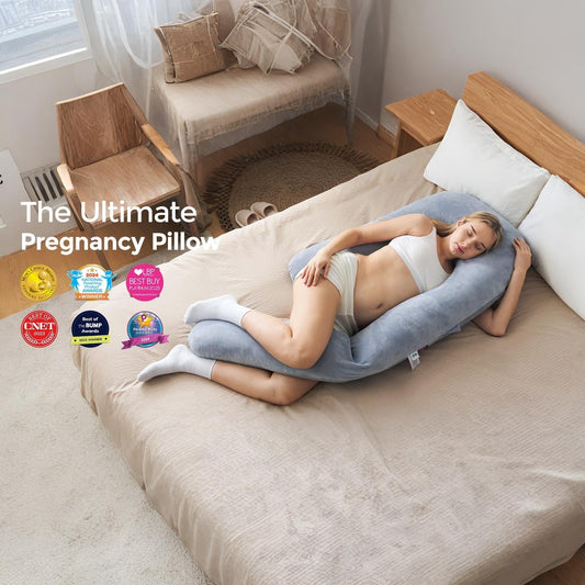 U-Shaped Pregnancy Pillow for Full Body Support with Removable Cover | Ideal Maternity Comfort for Better Sleep 0