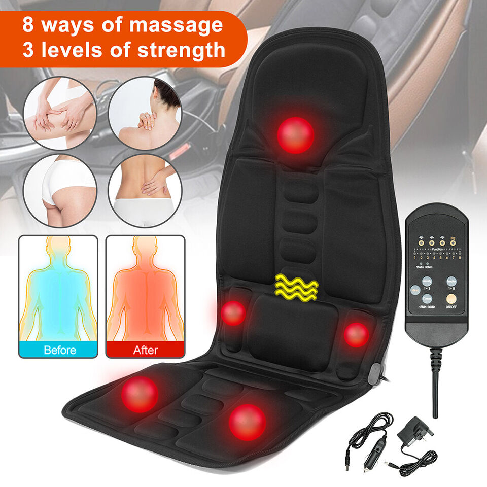Ultimate Massage Cushion | Full Body Seat Massager with 8 Modes | Adjustable Intensity for Relaxation in Home or Vehicle 6