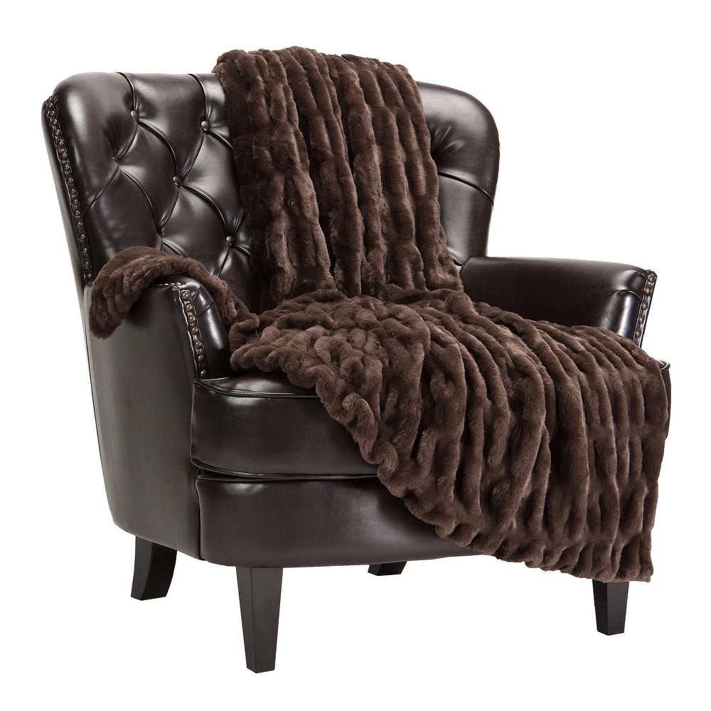 Unisex Luxurious Faux Fur Throw Blanket | Soft Plush All-Season Comfort 2