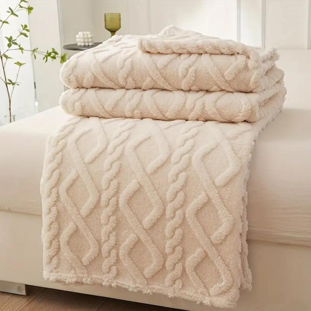 Unisex Plush Fleece Throw Blanket | Luxurious Soft Cozy Design for All Seasons 1