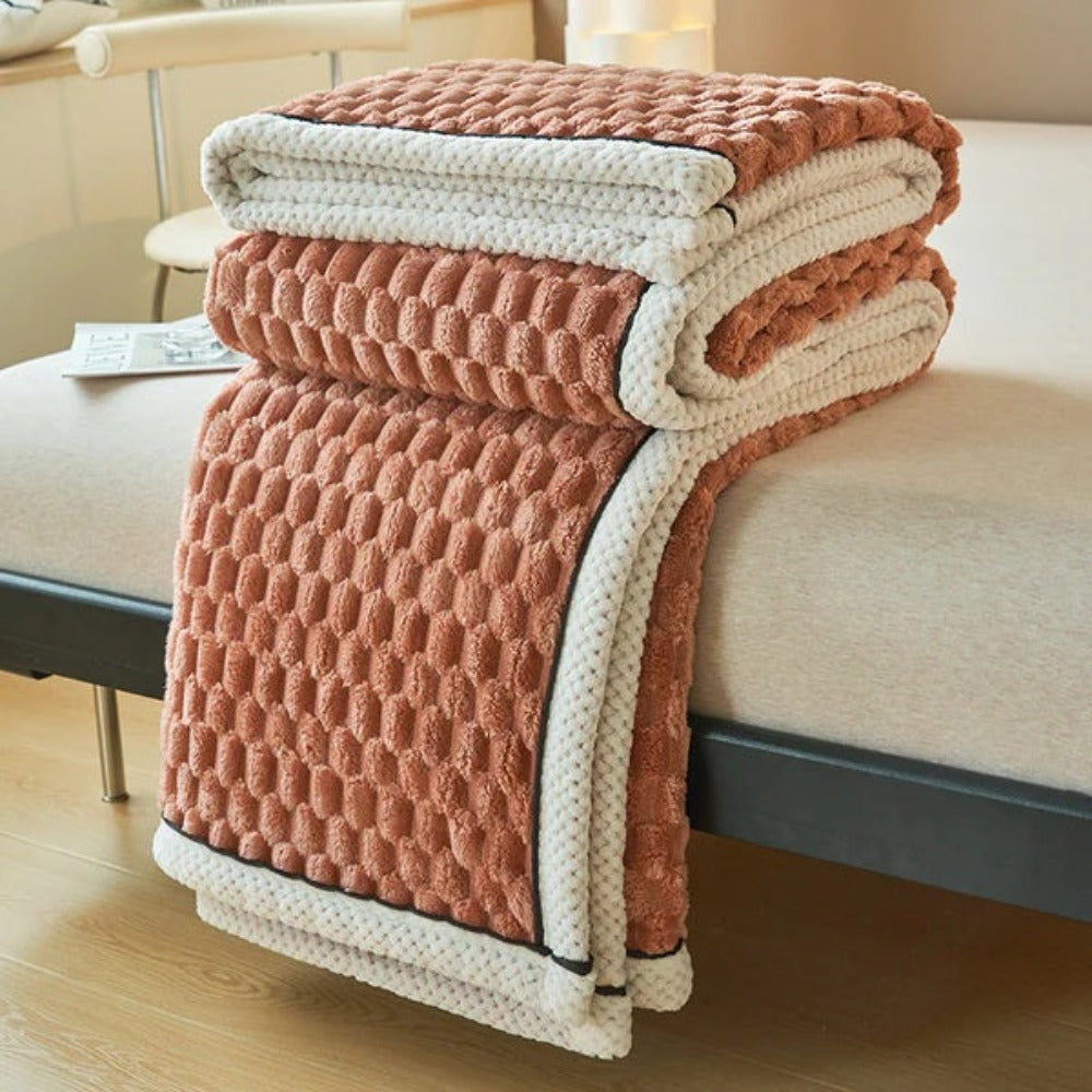 Unisex Soft Bubble-Textured Sherpa Fleece Blanket | Cozy Plush Throw for All Seasons 2