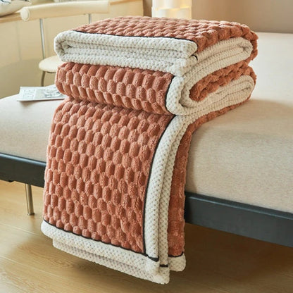 Unisex Soft Bubble-Textured Sherpa Fleece Blanket | Cozy Plush Throw for All Seasons 2