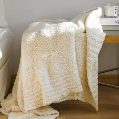 Unisex Soft Microfiber Knit Throw Blanket | Cozy Minimalist Design for All Seasons 1