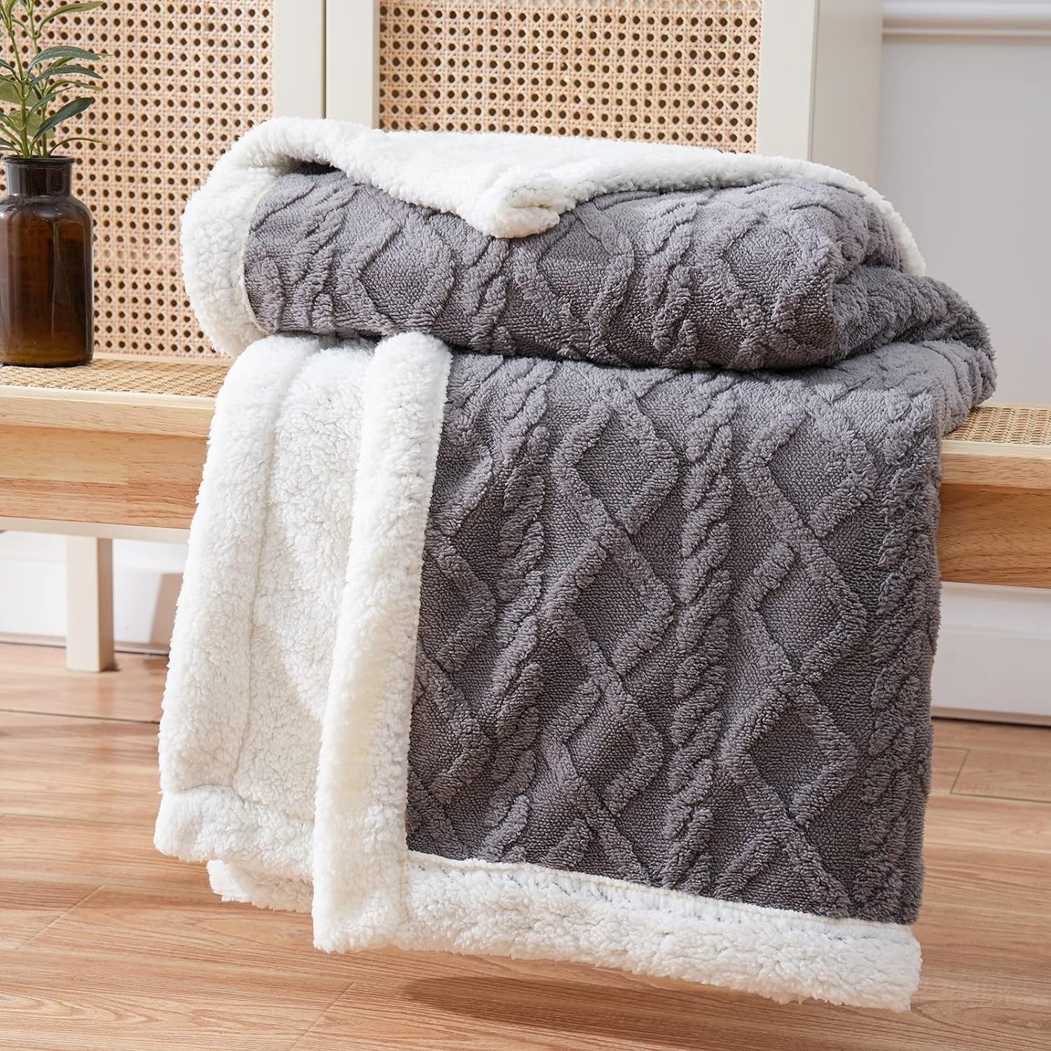 Unisex Soft Sherpa Fleece Blanket | Cozy Reversible Throw for Year-Round Comfort 1