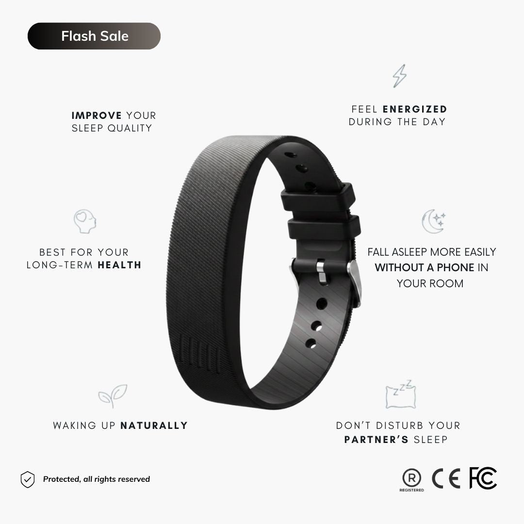 Vibration Alarm Wristband with Subtle Wake-Up Feature | Ideal for Deep Sleepers and Couples 0