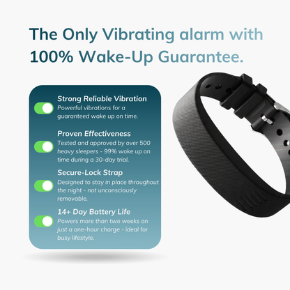 Vibration Alarm Wristband with Subtle Wake-Up Feature | Ideal for Deep Sleepers and Couples 1