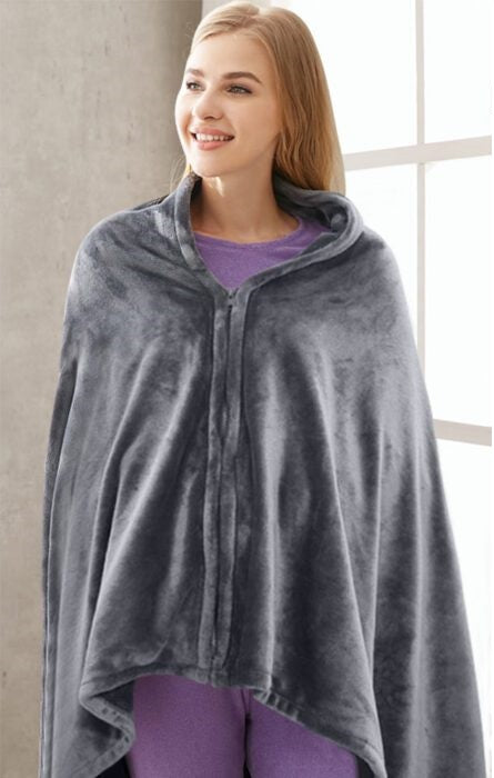 Wearable Electric Heated Throw Blanket with 3 Heat Settings | Soft Velvet Fabric for Cozy Comfort 1