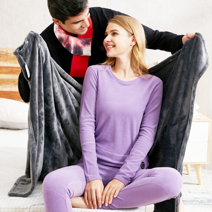 Wearable Electric Heated Throw Blanket with 3 Heat Settings | Soft Velvet Fabric for Cozy Comfort 2