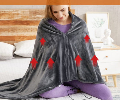 Wearable Electric Heated Throw Blanket with 3 Heat Settings | Soft Velvet Fabric for Cozy Comfort 4